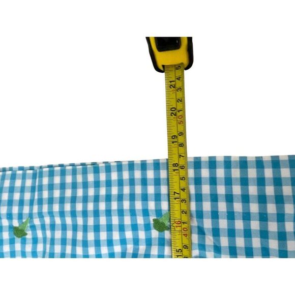 Lilly Pulitzer Womens Mini Skirt Size 6 Blue Gingham Embroidered Ice Cream - Picture 8 of 9